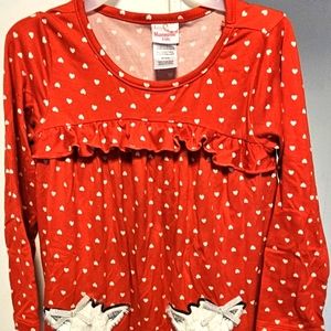 Red Polka Dot Dress with Puppies Size 4t Nannette Kids